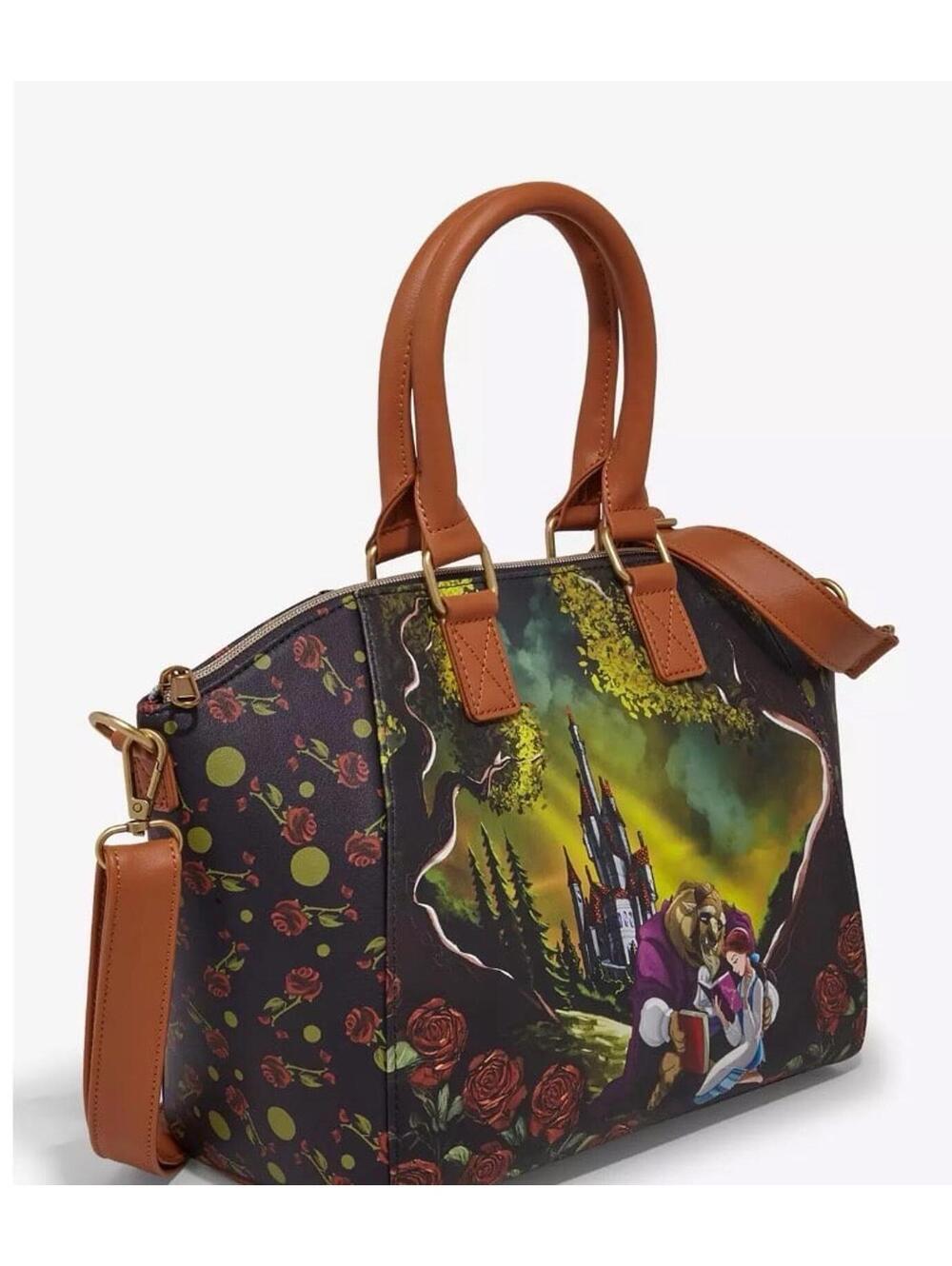 Loungefly Disney Beauty And The Beast Castle Satchel Bag - Picture 2 of 4